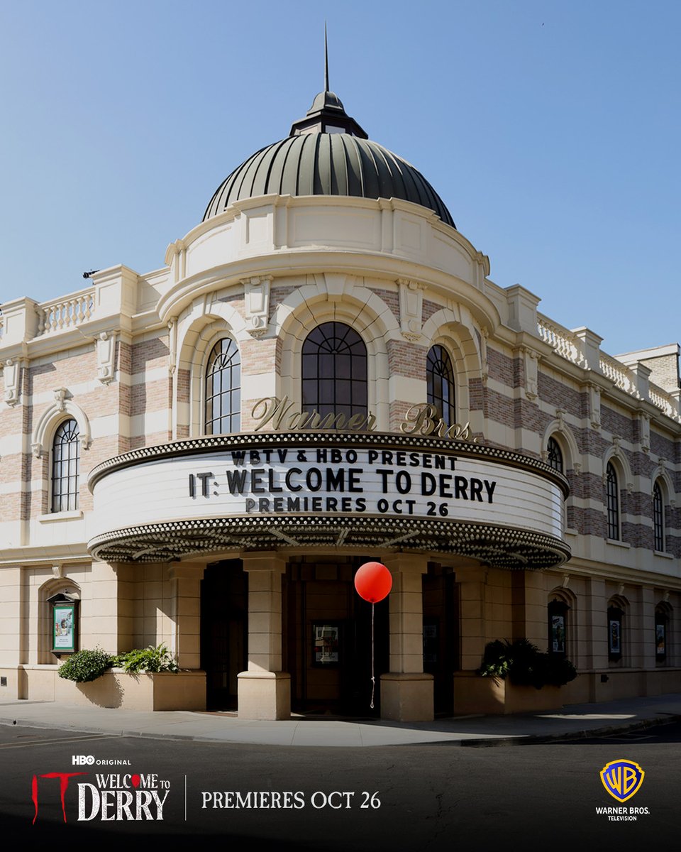 Floating IT’s way onto the Warner Bros. lot…Don’t miss the chilling series premiere of #ITWelcomeToDerry  this Sunday, October 26th on HBO Max 🎈