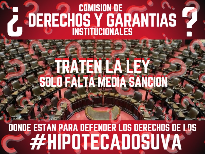 <a href="/estafadauva/">estafadauva</a> <a href="/clarincom/">Clarín</a> <a href="/hipotecadosuva/">@HipotecadosUVANacional</a> <a href="/ezeatauche/">Ezequiel Atauche</a> <a href="/jfrejal/">Fernando Rejal</a> <a href="/SenadoArgentina/">Senado Argentina</a> <a href="/ditulliojuli/">Juliana di Tullio</a> <a href="/ceciliamoreauok/">Cecilia Moreau</a> <a href="/gerpmartinez/">GERMAN MARTINEZ</a> <a href="/carentepp/">Caren Tepp</a> <a href="/alevigo/">Alejandra Vigo</a> <a href="/ljuez/">Luis Juez</a> <a href="/LucilaCrexell/">Lucila Crexell</a> <a href="/LuciaCorpacci/">Lucía Corpacci</a> <a href="/aleberco/">Alejandro Bercovich</a> <a href="/CarolinaMoises/">Carolina Moises</a> <a href="/crislopeztdf/">Cristina Lopez</a> <a href="/ElOsoLeavy/">Sergio Oso Leavy</a> <a href="/Fernando_Salino/">Fernando Salino</a> <a href="/Gatosylvestre/">Gustavo Sylvestre</a> <a href="/LicDanielArroyo/">Daniel Arroyo</a> <a href="/LinaresCarlosCR/">Carlos Linares</a> No sean responsables de dejar flias  en la calle
<a href="/hipotecadosuva/">@HipotecadosUVANacional</a> PEDIMOS SESIÓN #URGENTE
<a href="/VickyVillarruel/">Victoria Villarruel</a>
<a href="/ezeatauche/">Ezequiel Atauche</a>
<a href="/Fernando_Salino/">Fernando Salino</a>
<a href="/Dkroneberger/">Daniel Kroneberger</a>
<a href="/RomeroxSalta/">Juan Carlos Romero</a>
<a href="/GugaLusto/">Martín Lousteau</a>
<a href="/LupeTagliaferri/">Guadalupe Tagliaferri</a>
<a href="/FamaFlavio/">Flavio Fama</a>
<a href="/Beatriz_AvilaOK/">Beatriz Avila</a>
<a href="/alevigo/">Alejandra Vigo</a>
<a href="/monicasilvarn/">Mónica Silva</a>
<a href="/marianorecalde/">Mariano Recalde</a>
<a href="/SenadoArgentina/">Senado Argentina</a>