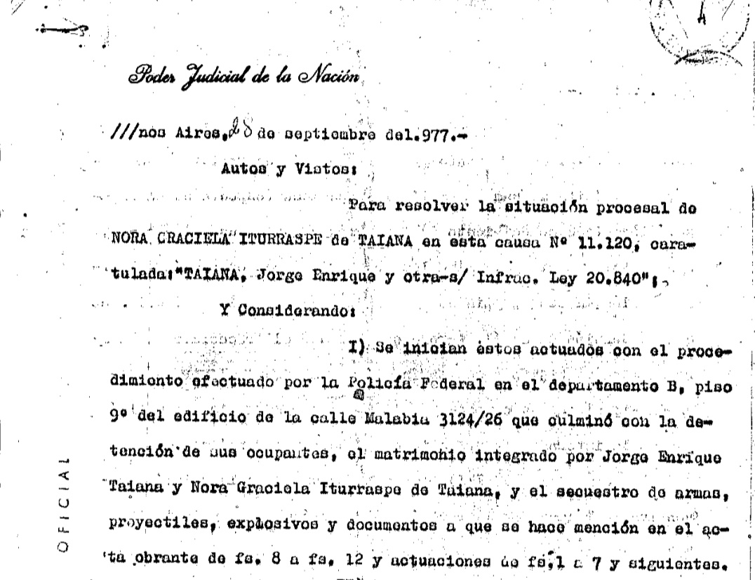 Aparece información confidencial de Jorge Taiana y su esposa, Nora Iturraspe de Taiana.