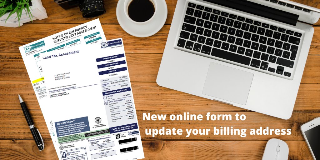 RevenueSA's tweet photo. We've enhanced the security and reduced the processing time for updating your emergency services levy and land tax billing addresses
Find out more: https://t.co/FRrf1Xu713 https://t.co/vJ245J3pSS