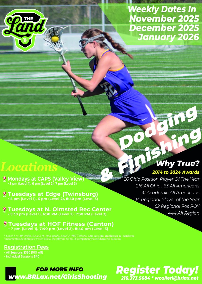🚨 Our Girls Dodging &amp; Finishing Sessions open soon! Sharpen your moves, finishing, and confidence with elite instruction + small groups. Spots fill fast — check details now 👉 brlax.net/girlsshooting