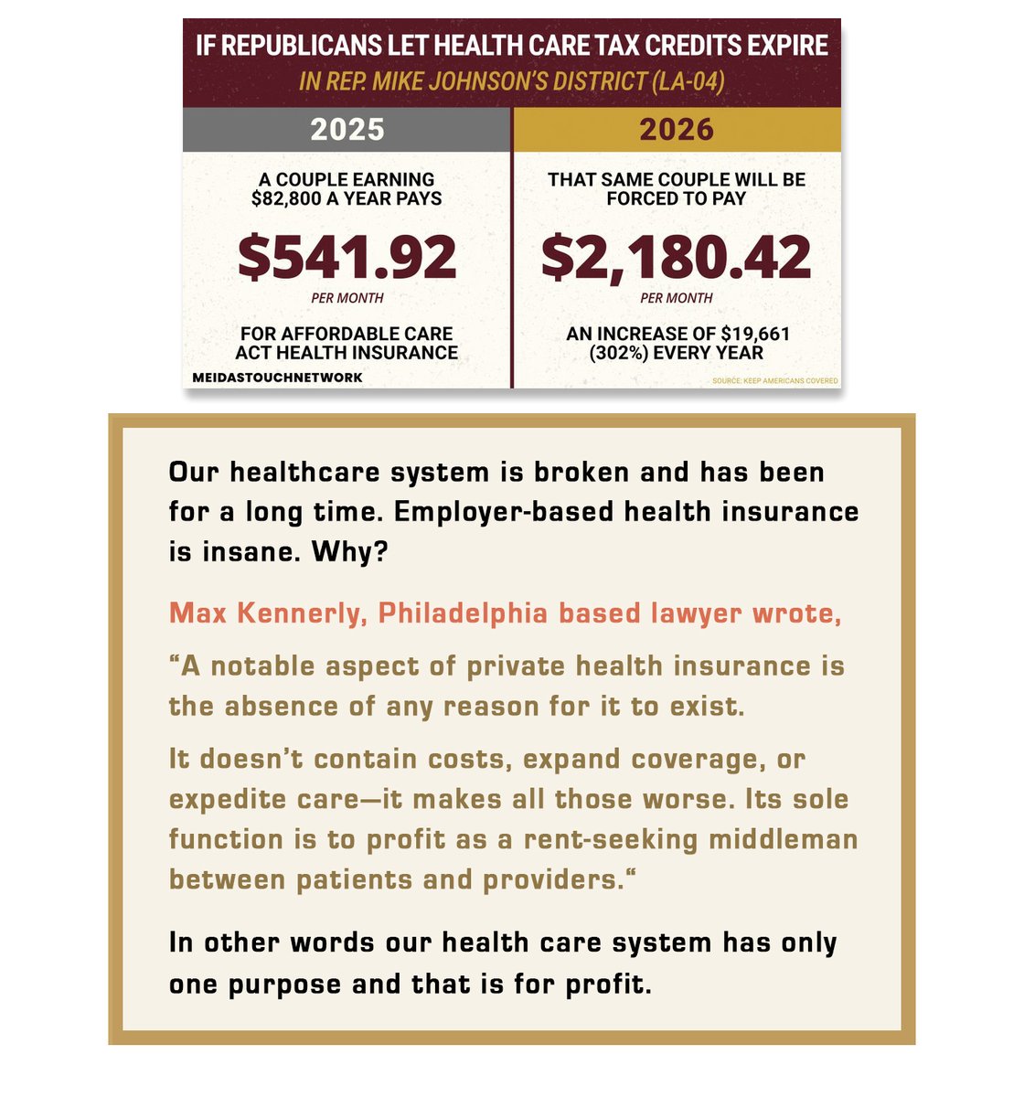 <a href="/nicksortor/">Nick Sortor</a> It does NOT fund illegals. Stop lying. 

It's about $24M working-class Americans losing healthcare, and millions of others having their premiums raised 2-4 times higher.

Stop fucking lying.
