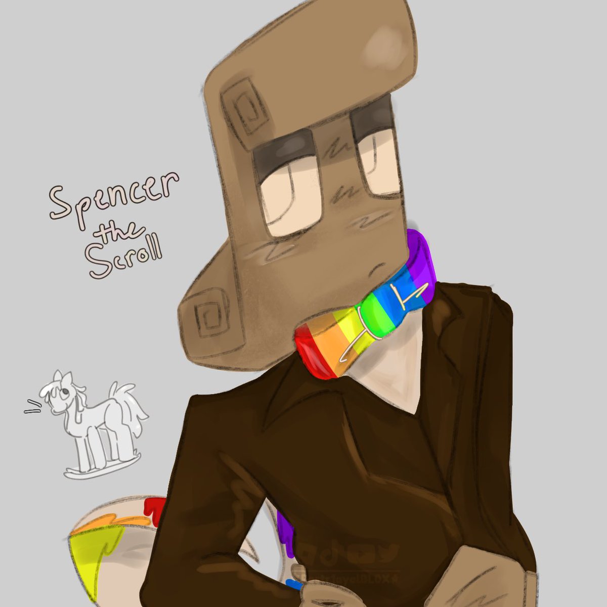 Spencer the Scroll 
[ Dandy’s World oc by: <a href="/vllovaaa/">fartcloud</a> ]