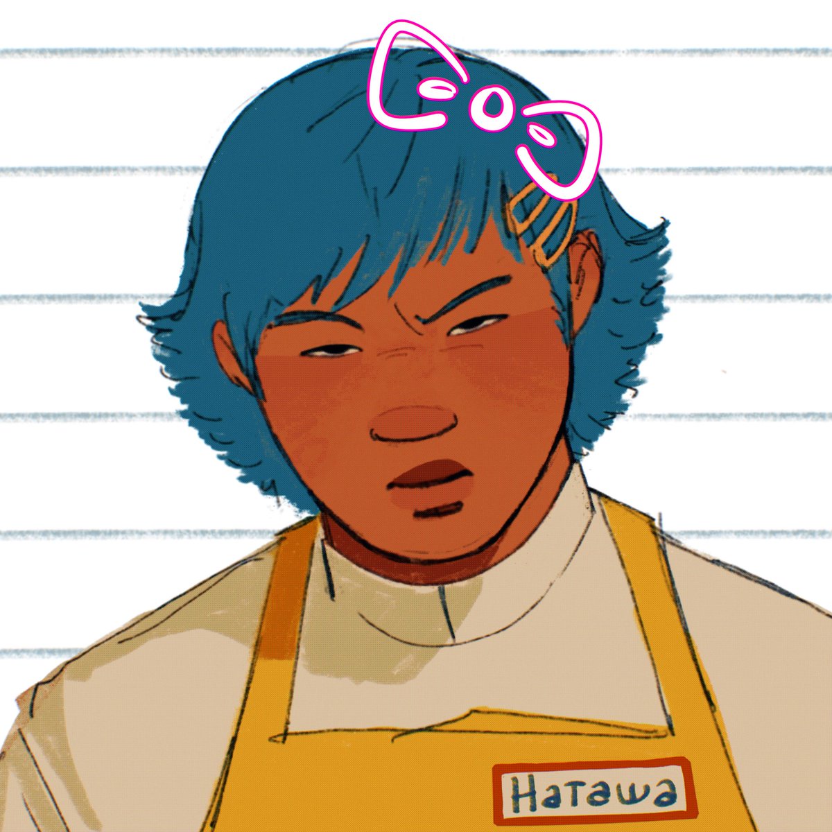 Using this as my icon image for an event at college. They’re gonna have us art students doing caricatures and they’re making us “Meet the Artist” cards 🤓

#yulisocs #Procreate #ibispaint