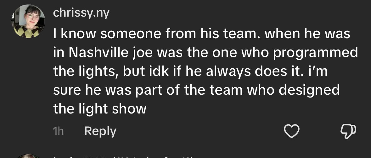 basicbeingbasic's tweet image. idk how real this comment is on this tiktok post is but it reminded me that joe originally got into acting bc he did lighting stuff for theater and now im like how much does he know