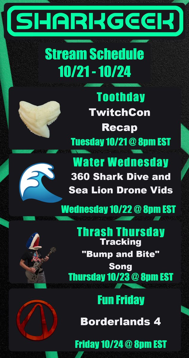 Same stream! New schedule!