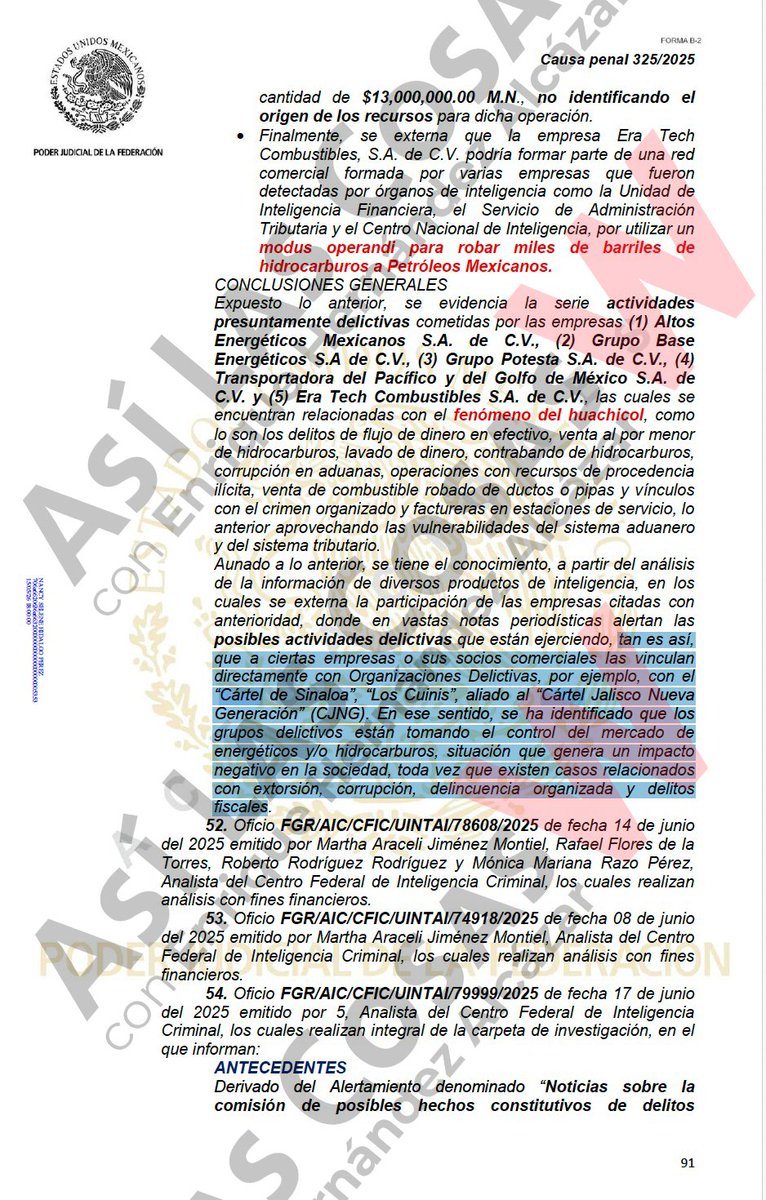 🚨 Dejan intocables a los peces gordos del #HuachicolFiscal.

La FGR armó un expediente gigante sobre el #HuachicolFiscal: más de 555 empresas, 7 buques y una red binacional de corrupción que movió millones de litros de combustible ilegal.

Pero las acusaciones solo tocan a