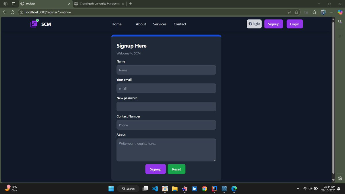Adarshrai002's tweet image. 40% done with Smart Contact Manager! Late-night coding, countless tiny bugs, and some validation nightmares, but every fix teaches me something new and keeps me motivated 😄💻
@java @springcentral 
#BuildInPublic #CodingJourney