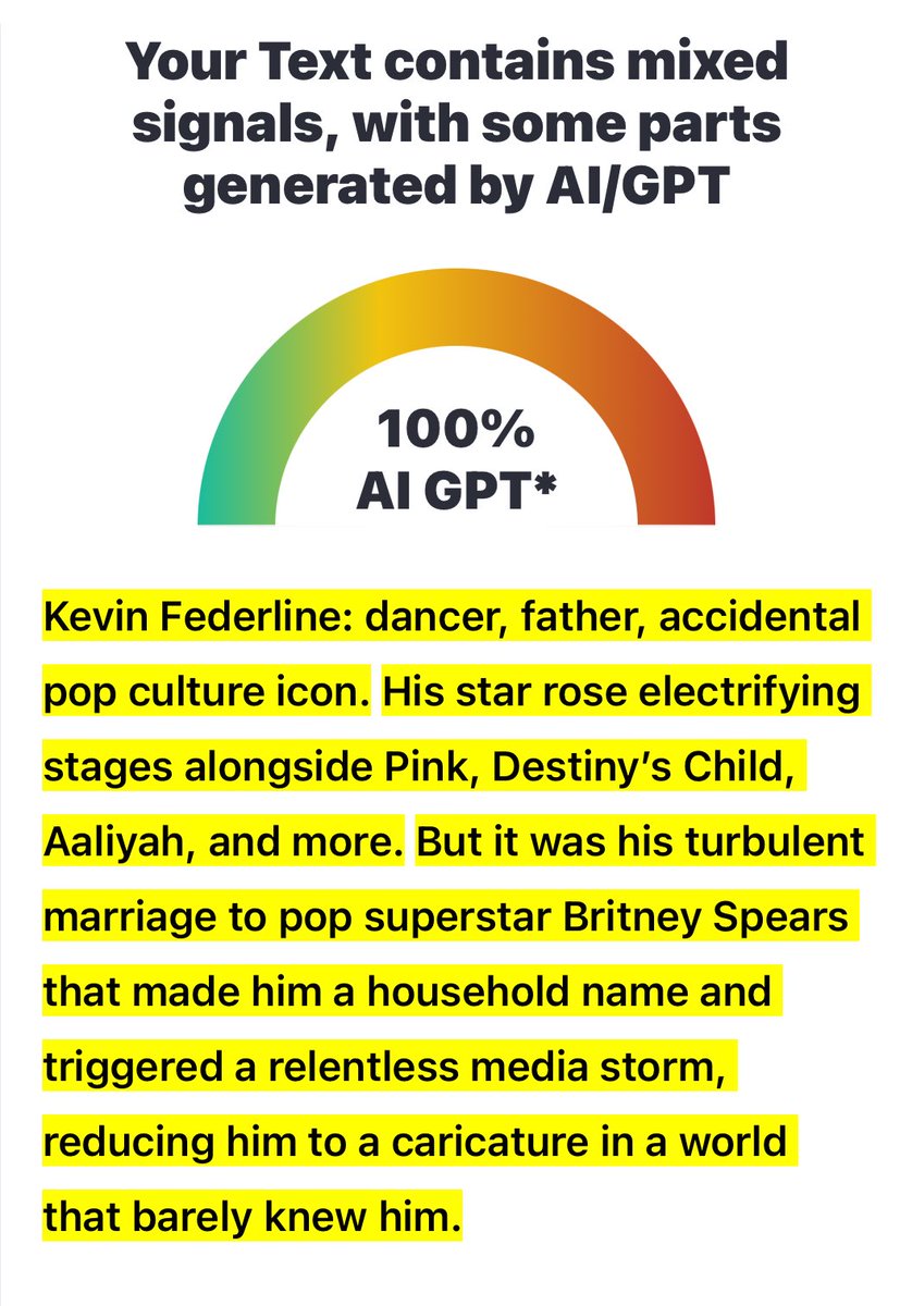 BritneyTheStan's tweet image. Kevin Federline’s memoir was 100% written by ChatGPT 😭😭😭