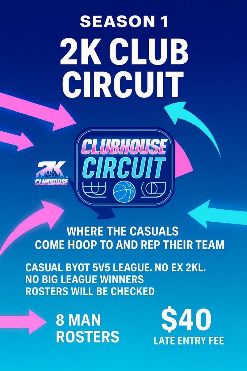 With the preseason tournament currently going .. 

You can still sign up for regular season in <a href="/2kclubcircuit/">ClubCircuit</a> season 1 ✨

$40 entry 💸

Dm the page to register ‼️