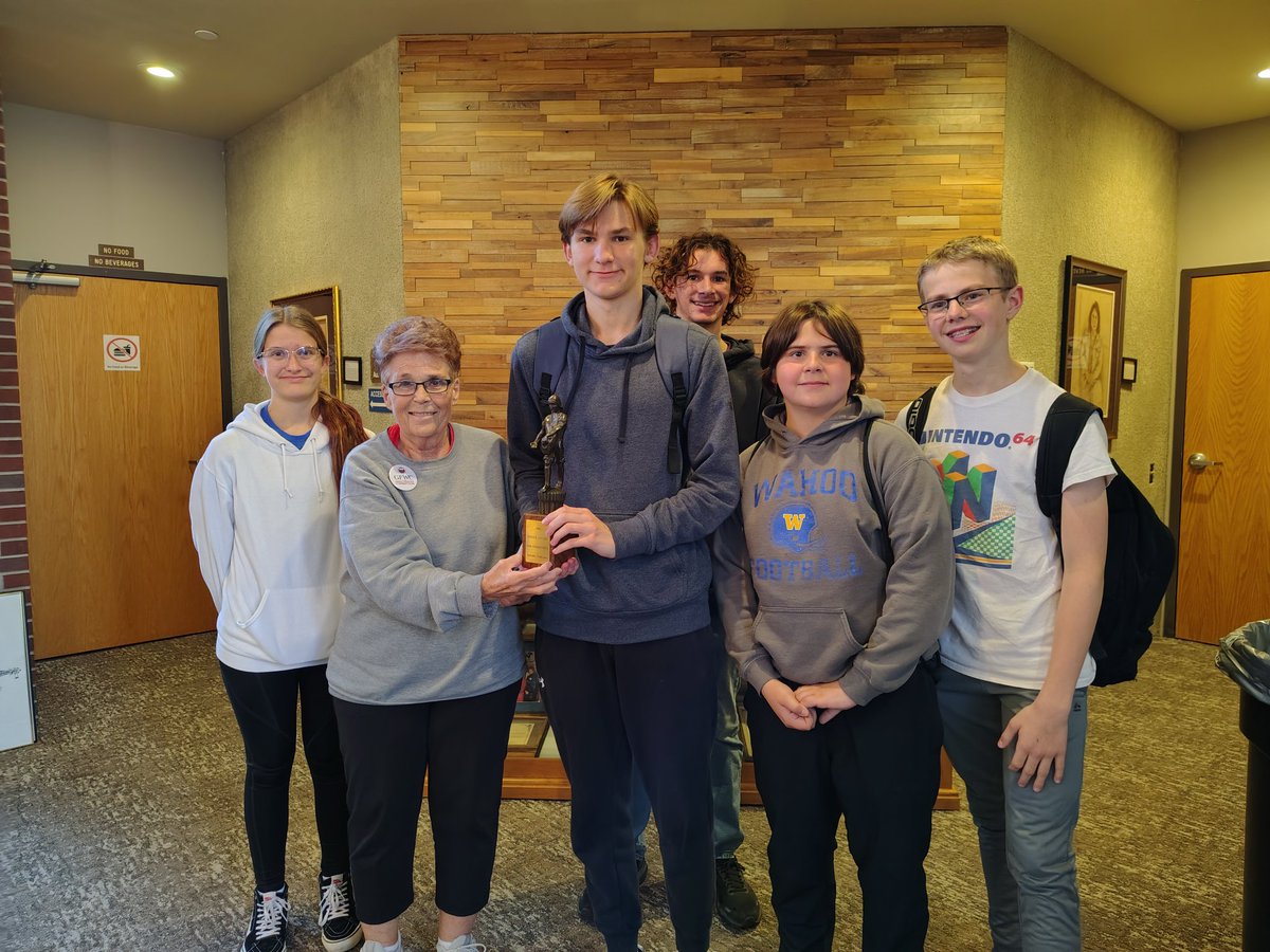 Another tournament, another trophy.  This team <a href="/wahoopublic/">Wahoo Public Schools</a> is on fire!  #ExcellenceEverywhere #QuizBowl