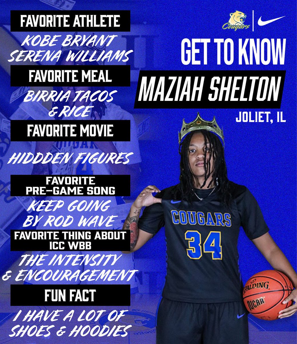 🏀Meet the Cougars🏀

Introducing, Sophomore, #34 Maziah Shelton!
