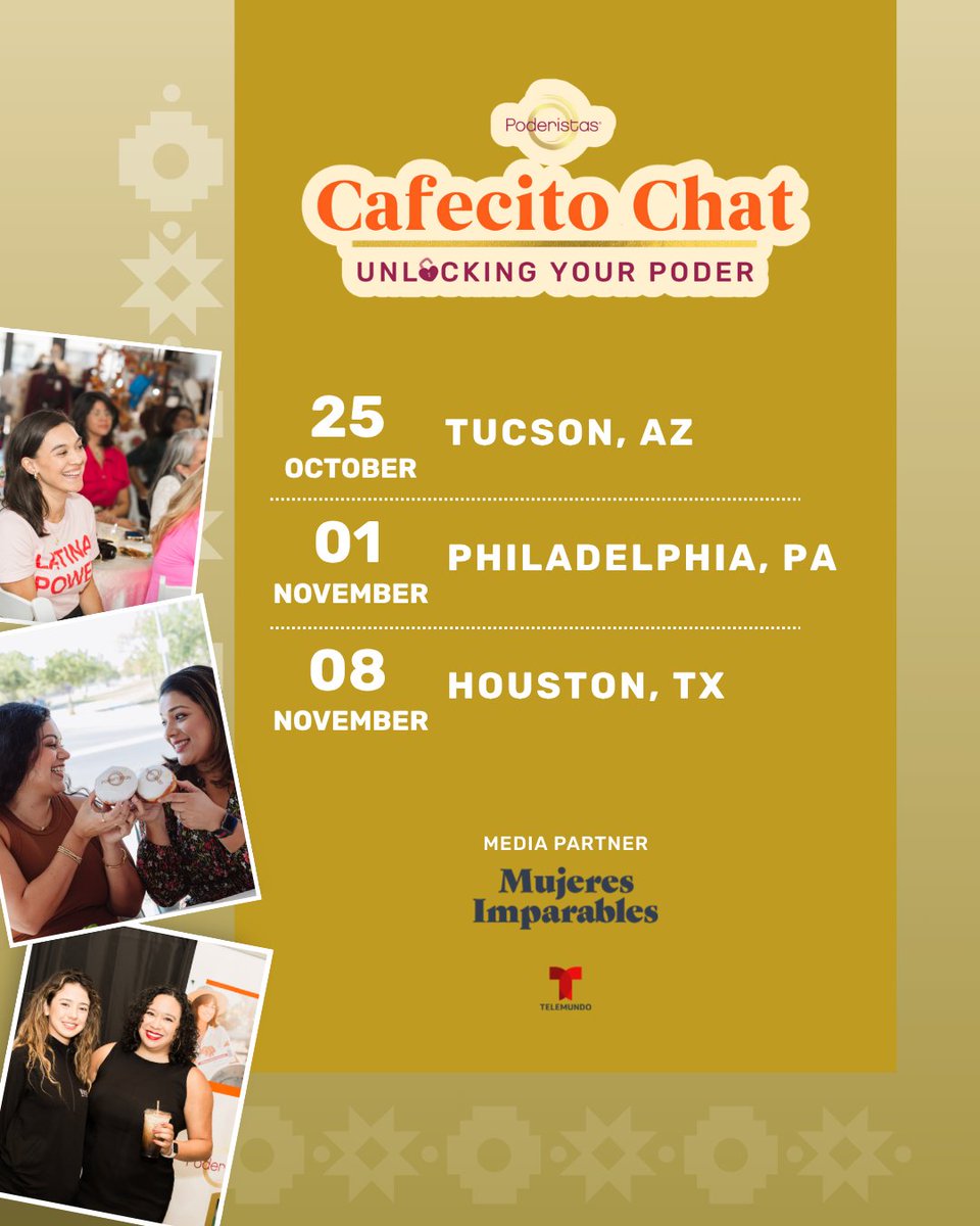 poderistas's tweet image. What a weekend of poder during our Cafecito Chat series in North Carolina alongside our community. Our conversation was rooted in our theme of Unlocking Your Poder, covering how our power can be used holistically. ❤️‍🩹🔓 RSVP for the next one bit.ly/cafecito25. 💖
