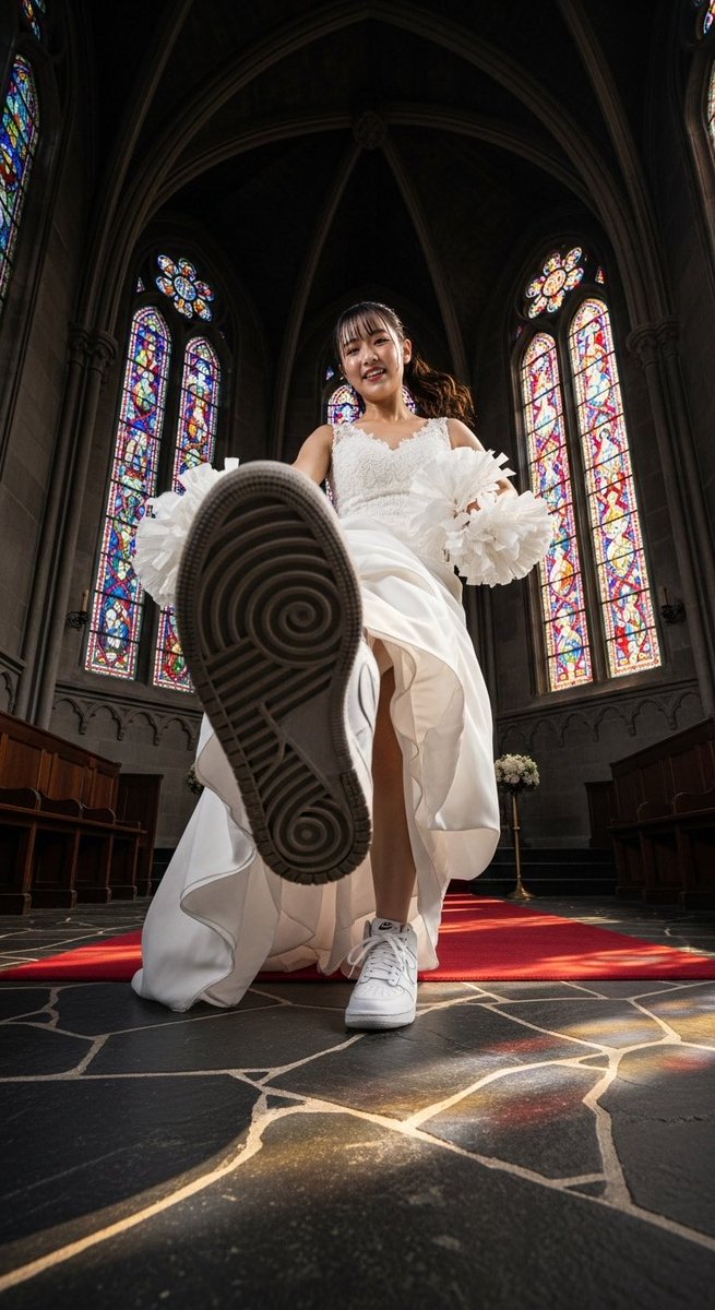 LastLoserDH's tweet image. #AIart #AIgirl 
Cheerleaders in Chapel: 
Dress of Light #4