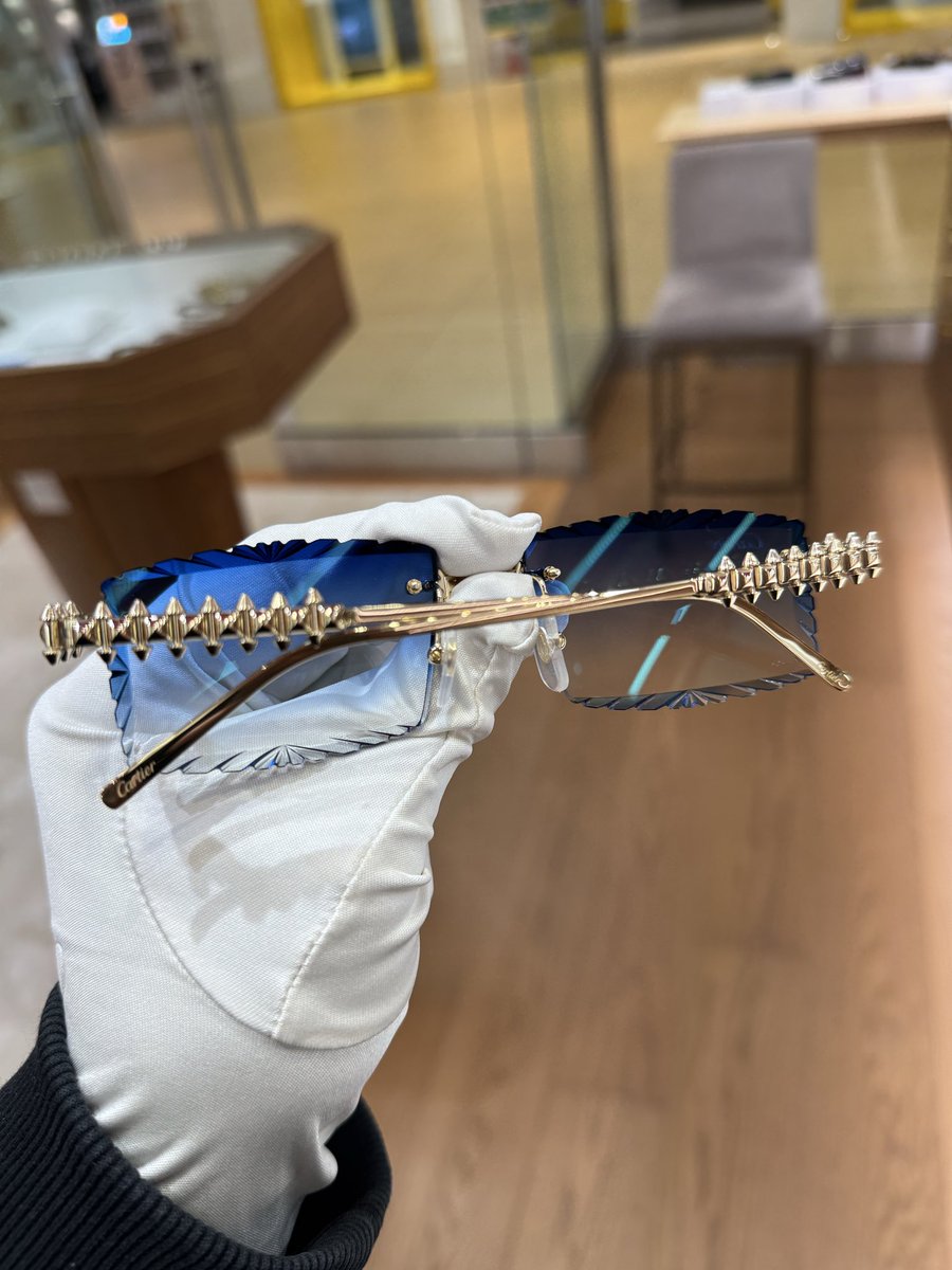 Close up of the new Cartier Clash sunglasses