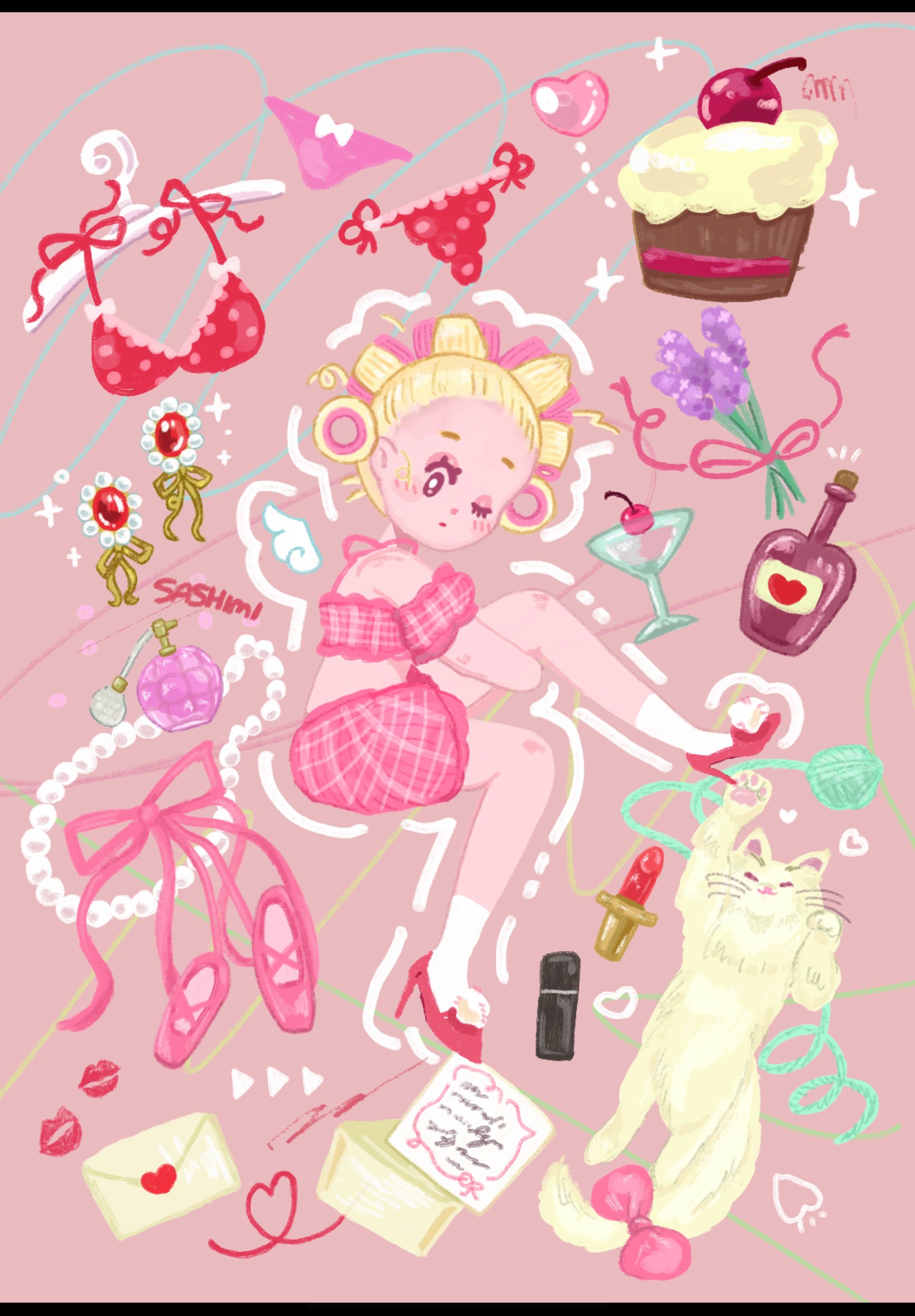 SASHIMI♡レトロファンシーイラストレーター on X