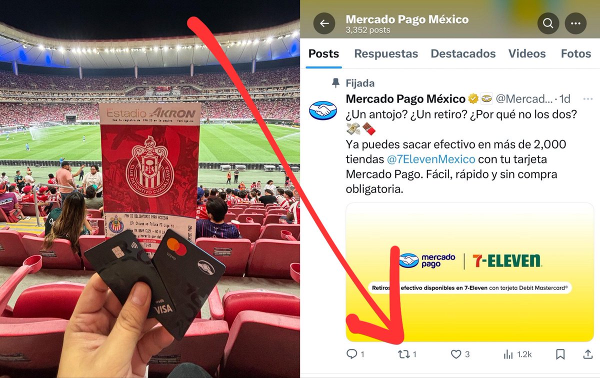 🚨BOLETOS ROJIBLANCOS🚨

¡GÁNATE UN PASE DOBLE PARA EL @CHIVAS VS Atlas! 🐐🦊🎟️🎟️
 
1️⃣ Sigue a <a href="/MercadoPagoMex/">Mercado Pago México</a> y a mí
2️⃣ Dale 🔁 y ❤️ a este post
3️⃣ Dale RT al Tweet Fijado en la cuenta de <a href="/MercadoPagoMex/">Mercado Pago México</a> 🖋️
4️⃣ Arroba a un amig@ 🙌🏻

¡SE RIFARÁN 10 PASES DOBLES!🍀