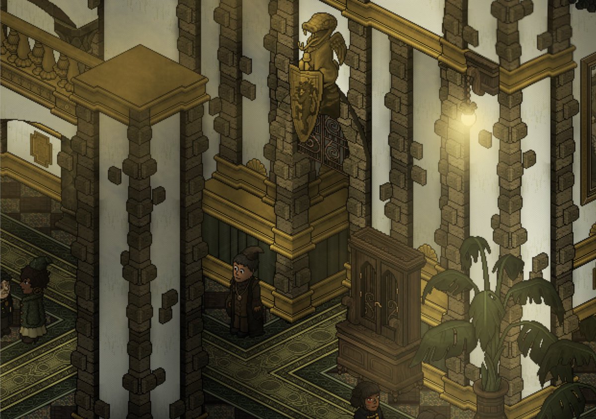 Academia Brasileira de Belas Artes Bruxas. Inspirado no estilo colonial brasileiro, esta pequena Universidade no coração de Belém, no Estado do Pará, reúne os melhores membros versados em magia para o estudo de especializações mágicas

#harrypotter #pixelart #hogwarts #habbo