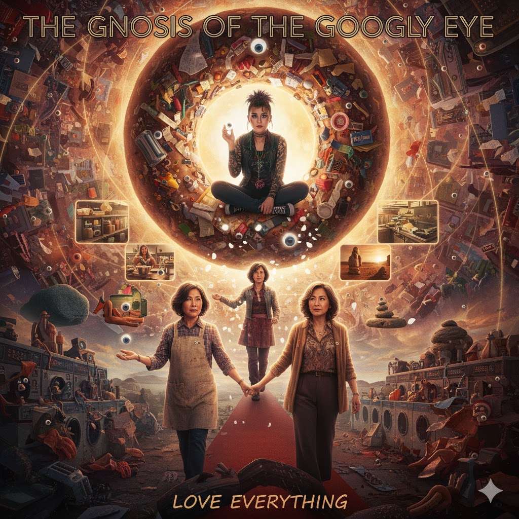 DecodingTheStrm's tweet image. The Gnosis of the Googly Eye: Decoding Everything Everywhere All at Once
The Daniels' Everything Everywhere All at Once presents itself as a chaotic, high-octane martial arts comedy, but beneath its frenetic surface lies one of the most profound and perfect Gnostic and…