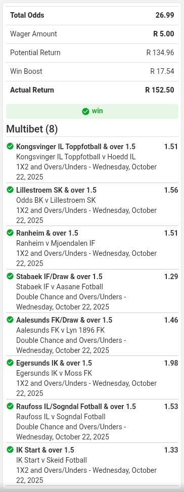 CoachingMinds1's tweet photo. Had this 26 odds win earlier..small but I'm getting there! https://t.co/SFOoooqt2B