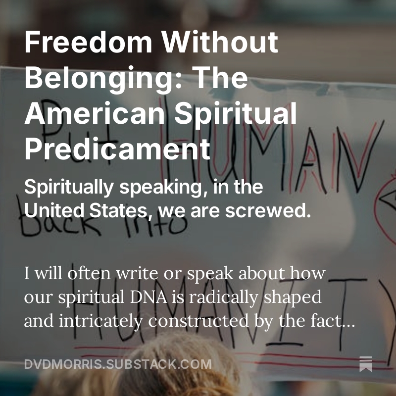 "With liberalism, with so much historical mixing of cultures, with the way one religion in particular was and is used as a cudgel for supremacy, it’s not hard to agree that we lack robust, colorful, textured, rich-tasting traditions in the US."
open.substack.com/pub/dvdmorris/…