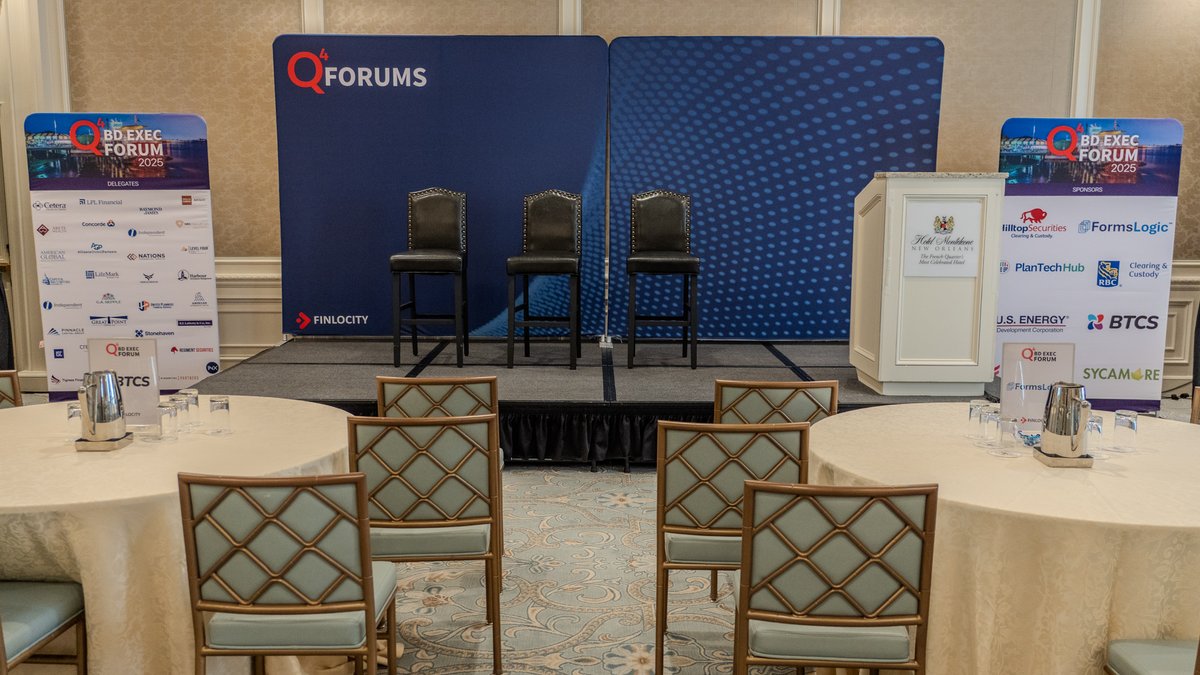 Rooms are ready, badges are out, and we’re set to welcome broker/dealer and wealthtech leaders here in New Orleans.

The calm before the conversations — tomorrow these rooms will be buzzing with ideas and connections that move the industry forward.

#Q4BDExecForum #Finlocity