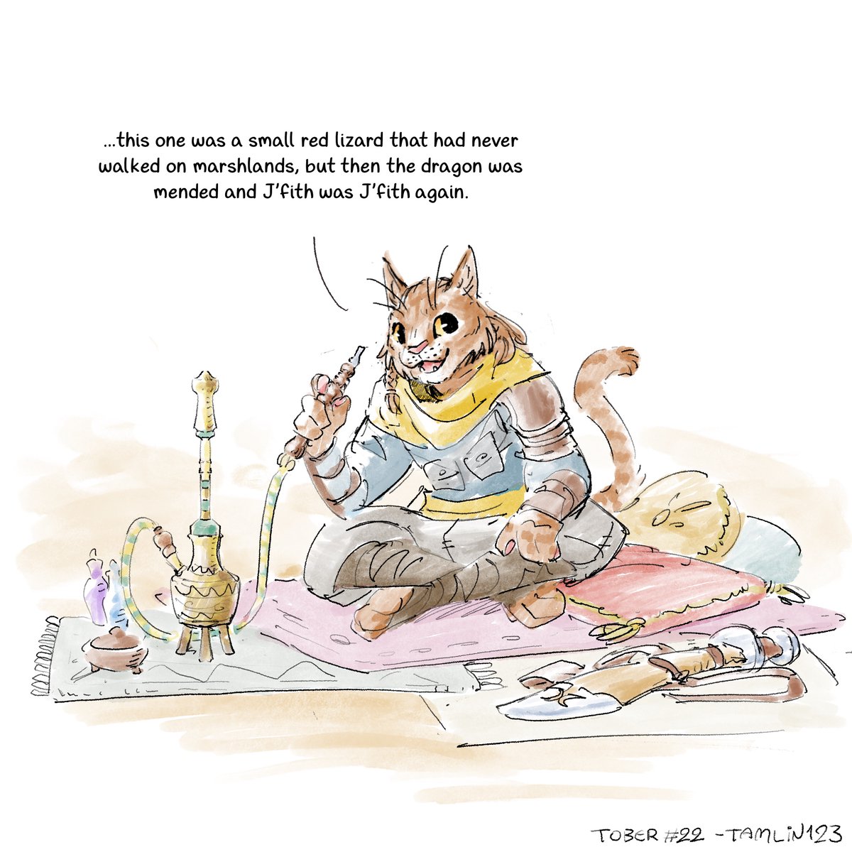 More Chili- I mean, J'Fith, as a suthay-raht khajiit

#tober2025