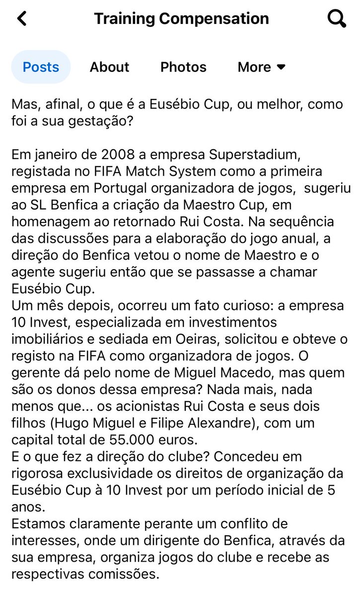 Então a empresa de Rui Costa é que organizava a Eusébio Cup? Investigue-se.

3 dias.