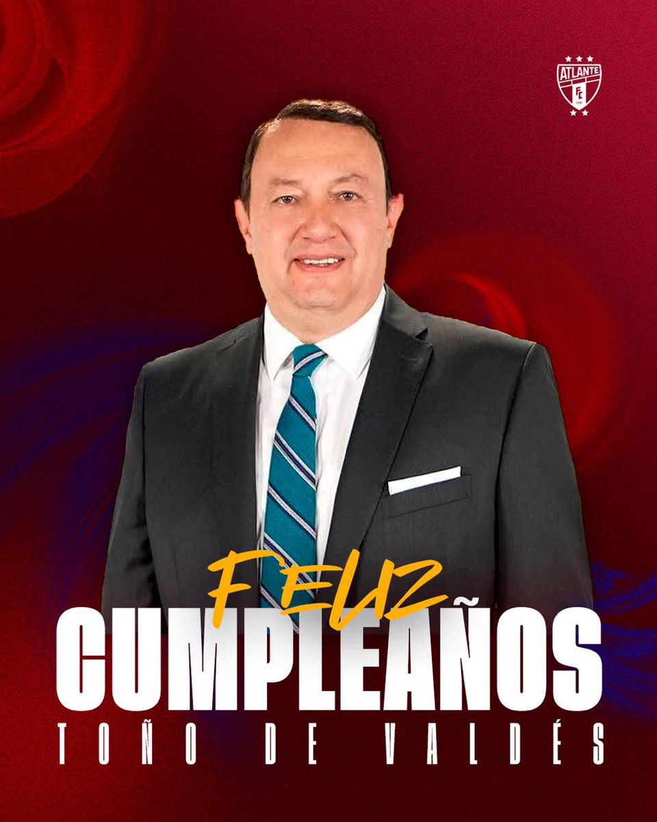 Querido Toño
Hoy celebro tu cumpleaños con la misma pasión y cariño que le has otorgado a nuestros Potros de Hierro durante toda tu vida.
Que esta nueva vuelta al sol vaya cargada de salud y éxitos para ti y los tuyos.
Festeja como lo mereces.

#SerAtlante
#SerDeHierro