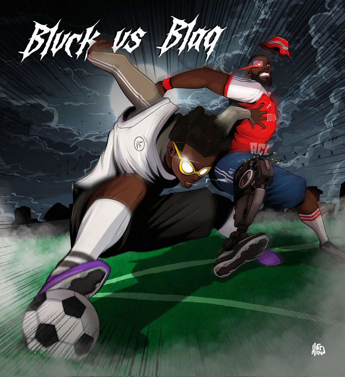 HERMANN_KRYAT's tweet image. Had to whip out the pen after hearing good music 💯🔥😭. Black Vs Blaq💪🏾🦾.
@BlaqBonez 
@Odumodublvck_ 
#procreateart 
#create