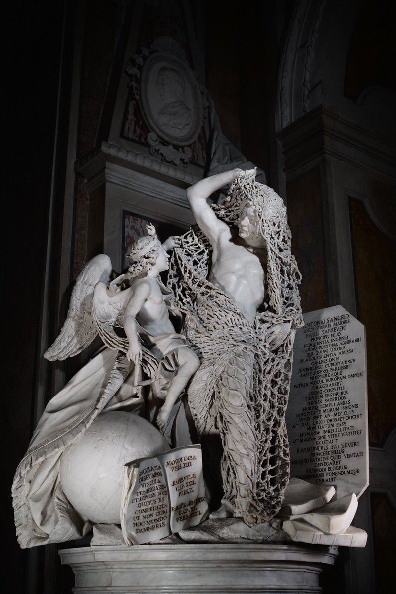 JamesLucasIT's tweet image. “Release from Deception,” created between 1752 and 1759 for the Cappella Sansevero in Naples, depicts a fisherman being freed from a net by an angel. 

The entire sculpture was masterfully carved from a single block of marble.