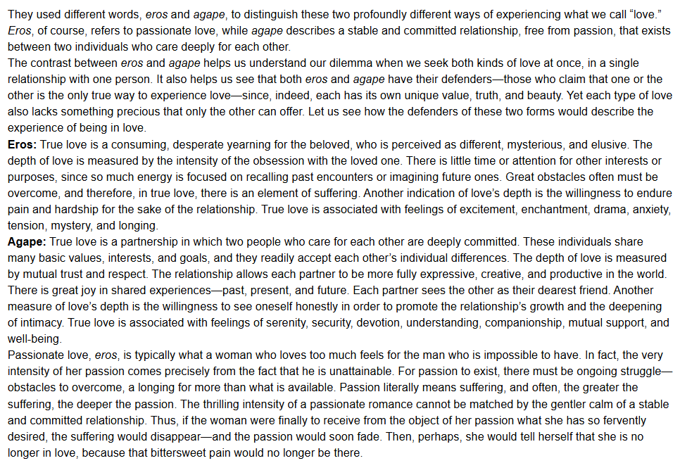 swanvcs's tweet image. the problem that #some people have with polin is precisely the social construction that people have about romantic love, which robin norwood talks about in women who love too much, as she says in this part: