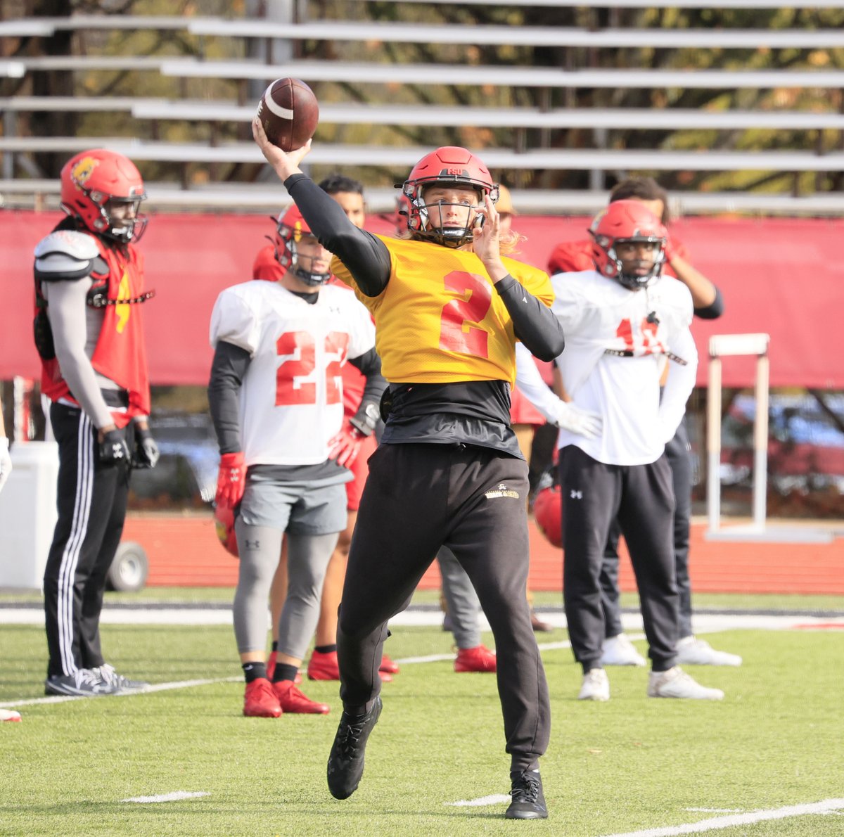 📸 PRACTICE: The <a href="/FerrisFootball/">Ferris St. Football</a> team wrapped up another session, today (Oct. 22), as it moves through game week toward Saturday. 🏈