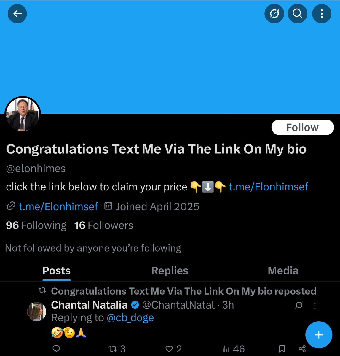 The_ChatMan's tweet image. Dear algorithm, 
Please stop the bots. 
Thanks.