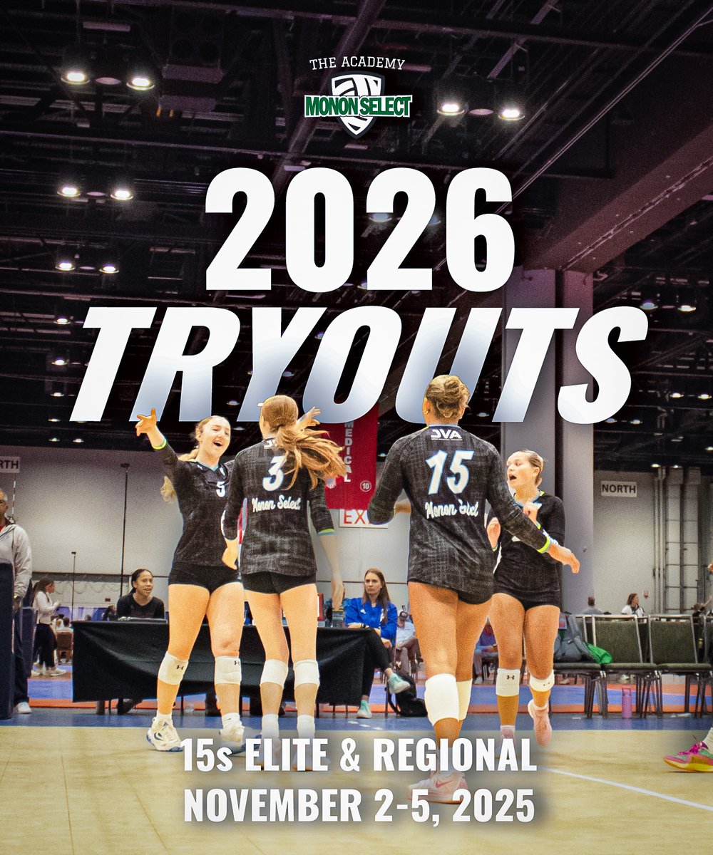 Final tryouts are coming up next month for our 15s Elite &amp; Regional teams! 

This is your last chance to earn your spot and compete at the highest level this season — don’t miss it!

📅 Nov 2–5
🕒 Sunday 3–5 PM | Mon–Wed 6–8 PM

Register here: grandparkvb.com/tryouts/