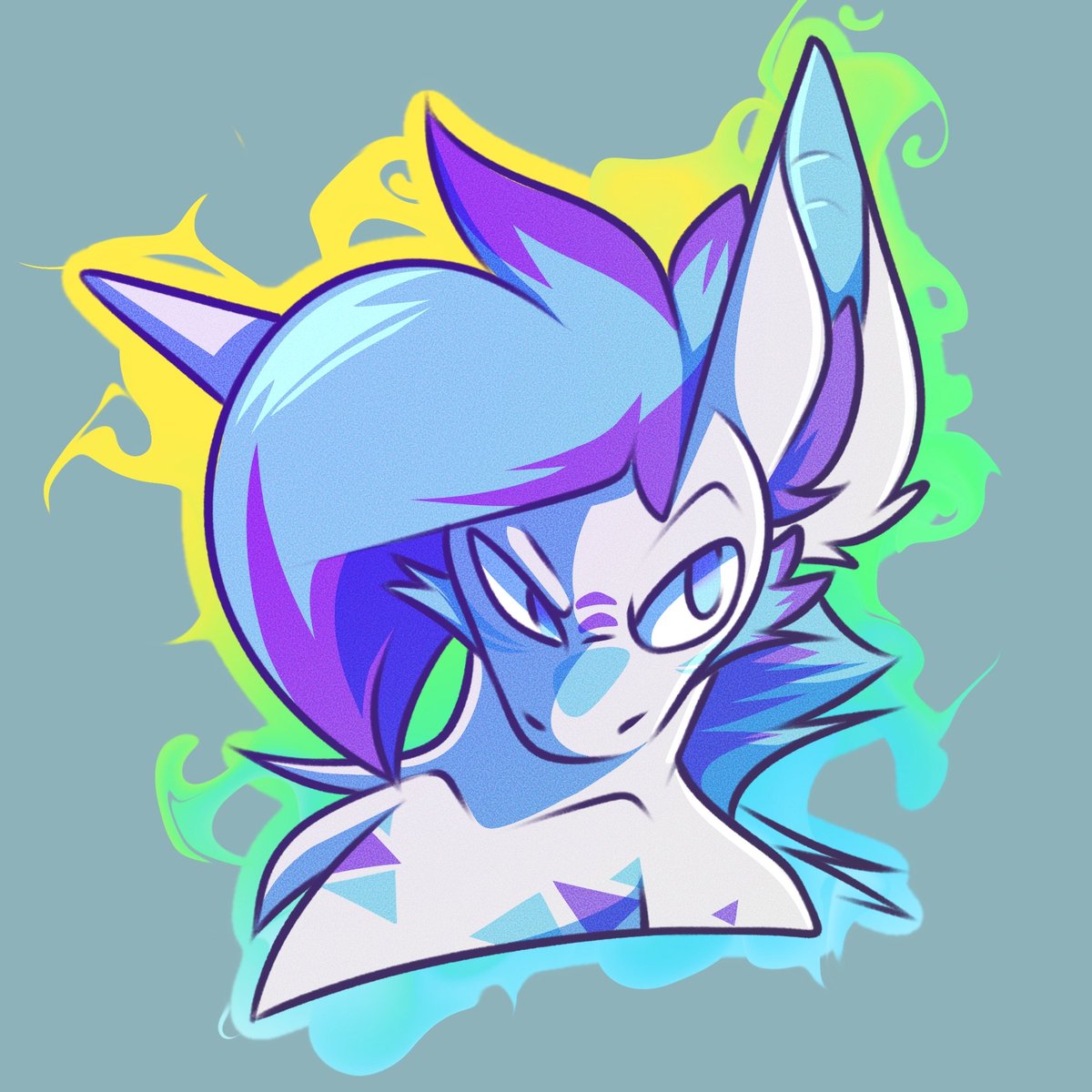 Drew a simple headshot for my bf. I really love how the expression turned out