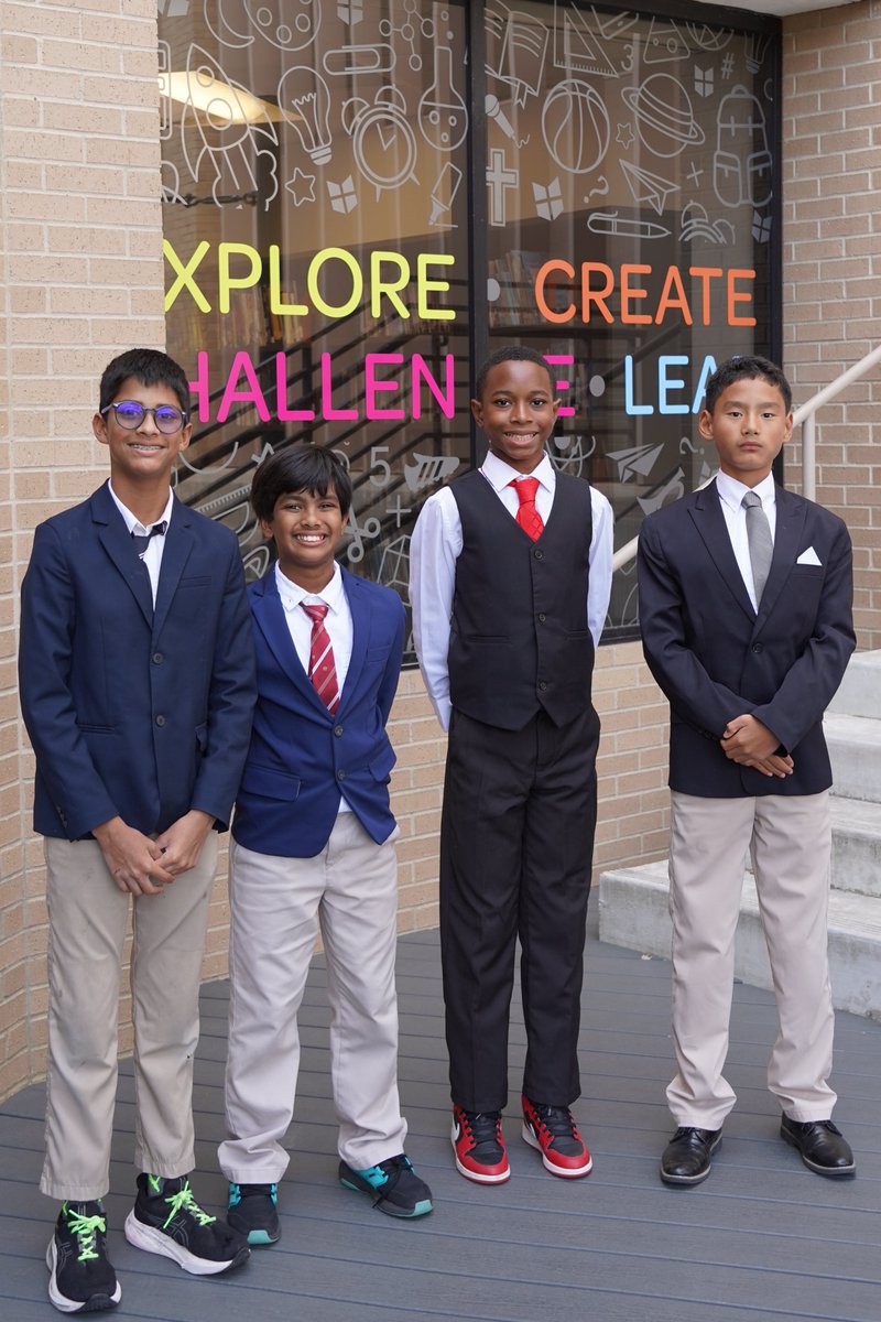FBA_Middle's tweet photo. Our #FBAMiddleSchool students showed up extra dapper today for day three of Middle School #FBAWarriorSpirit Week, Gems and Gents Wednesday! We can't wait to see everyone's costumes for tomorrow's All School Blue Out! #WeAreFBA https://t.co/MsABqJxkFm