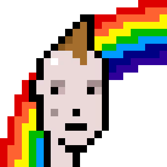 pridepunks2018's tweet photo. the rainbow backdrop of PridePunks symbolizes diversity and immutability! It's not just an aesthetic vibe—it's permanence on-chain that guarantees authenticity forever. 🌈#FutureProof #ImmutableArt #pridepunks #nfts https://t.co/WgVyTPgXcW