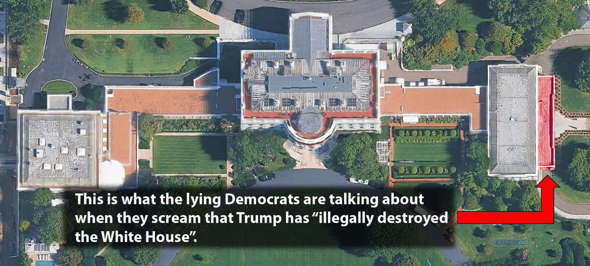 docmurdock's tweet photo. GODDAMN IT!!!! TRUMP IS DESTROYING THE WHITE HOUSE!!!! according to @HillaryClinton and @SenateDems and @HouseDemocrats . Now, let's really look at what's being touched and see that they're ALL LYING TO AMERICA to enflame people and try to cause more issues in AMERICA.

These 3 images show you what's being touched. The rest is NOT. So when people say "TRUMP IS DESTROYING THE WHITE HOUSE", they are LYING.

@NBCNews @MSNBC @Morning_Joe @ABC @ABCNetwork @TheView @RobertIger 

And any other ignorant assholes out there who can't understand what's really being done, STOP BELIEVING what the propaganda promoting MEDIA is brainwashing you with. They are paid to lie to you. They make money from your clicking their stories that are filled with LIES about PRESIDENT TRUMP and what he's really doing FOR THE WHITE HOUSE complex, a ballroom, event room that's been wanted by MANY Presidents before him, but never built, and he's NOT USING YOUR TAX PAYER MONEY to do this with.

TURN OFF THE PANIC and TELL DEMOCRATS to fix the abortion known as "ObamaCare" that they created, that they've inflated, and that NO REPUBLICANS have EVER VOTED FOR since its creation. 

Michael Murdock, US Navy Veteran https://t.co/NgJtn3Nvj4 

END OF LINE.