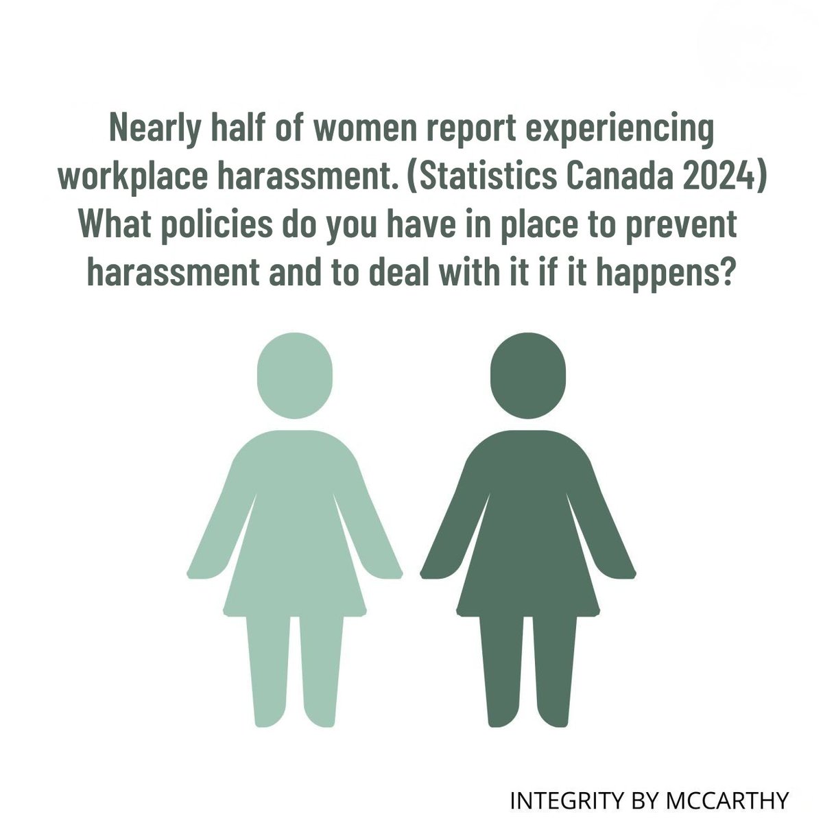 McCarthyK_PCI's tweet image. Nearly half of women report workplace harassment (StatsCan, 2024). www150.statcan.gc.ca/n1/daily-quoti…
What’s your plan to reduce risks, address issues, and protect your team, business, and reputation?

📥 Free Starter Kit: free.integritybymccarthy.ca/optin

#integritybymccarthy