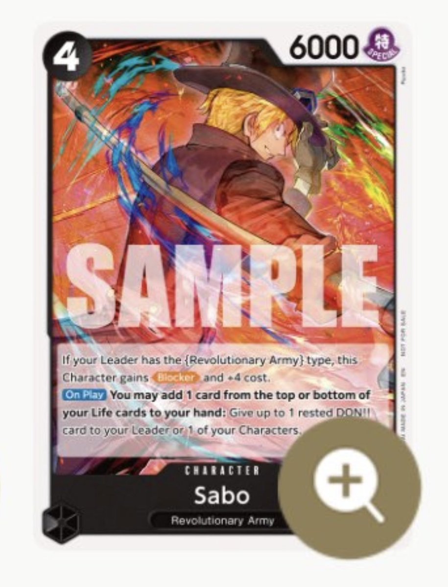 EmbHashtag's tweet image. Just so we’re clear. This card will turn sabo into a tier 0 deck and it’s not for the reasons you think it is.