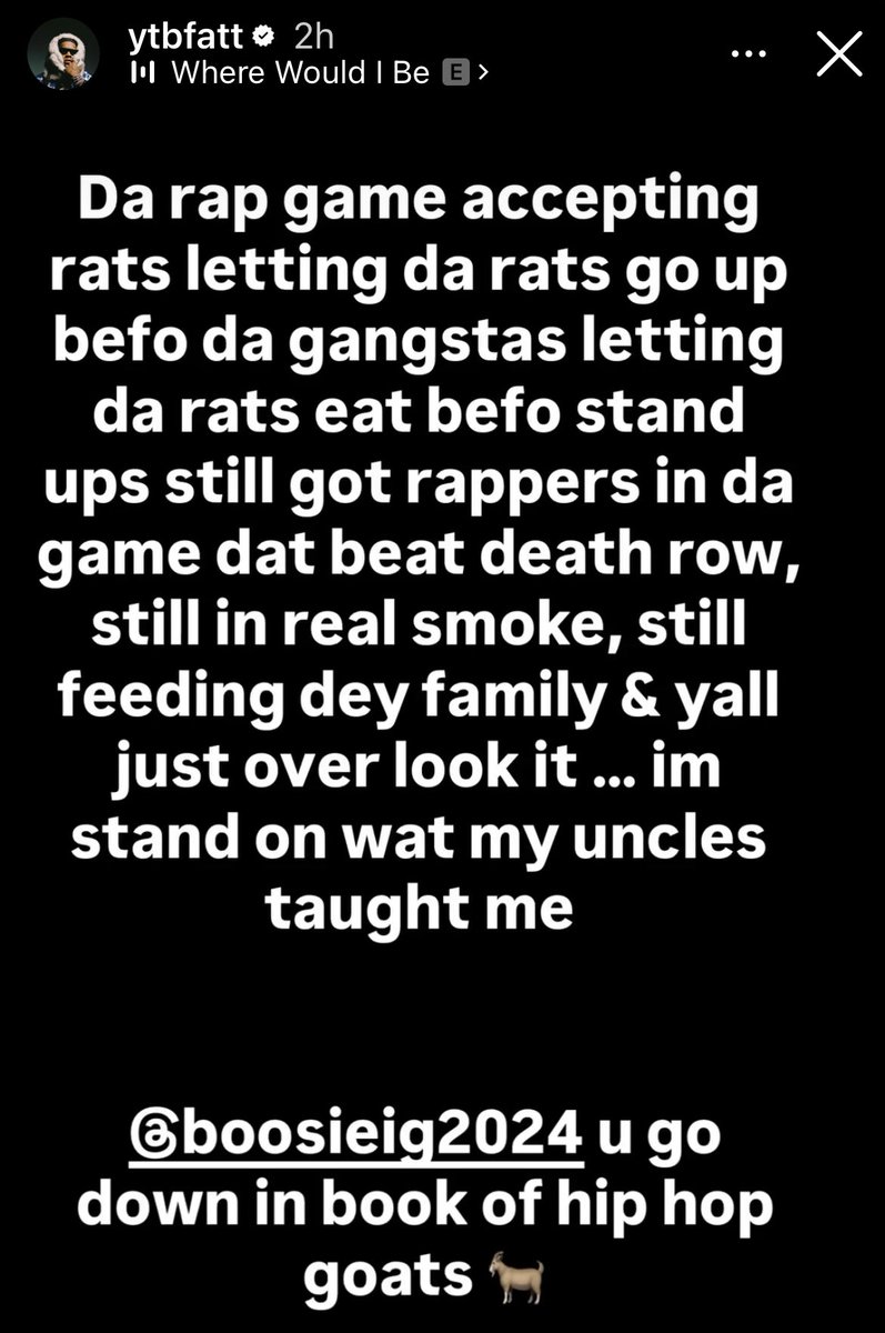 YTB Fatt speaks on the rap game ‘accepting rats’ &amp; shows love to Boosie