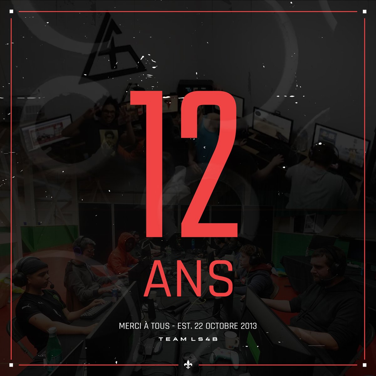 Nous fêtons aujourd'hui les 12 ans de la Team LS4B ! 

Cette année fut riche en émotion, nous avons grandement développé notre impact local dans les Yvelines ! 

Stages Sport-Esport, évènements comme le Houilles gaming day et Projet de Local esport  

Nous sommes aussi très fiers