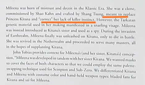 KitanaFanRealm's tweet photo. More nonsense from the new #MortalKombat art book 🤦
It was the REBOOT Shao Kahn who wasn't pleased w/ his stepdaughter's "lack of killer instinct". The OG SK always adored Klassic Kitana for she always was the best at the art of war. https://t.co/fpl9fNR29y