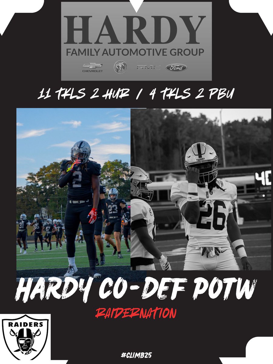 EPHSRecruitsFB (@ephsrecruiting) on Twitter photo <a href="/HardyAutomotive/">Hardy Automotive</a>
Defensive POTW : <a href="/AngeloRoss__/">Angelo Anthony Ross</a> <a href="/Trulytr3/">Treveon “Qb killer”Lewis</a>
#CLIMB25
<a href="/Raiders/">Las Vegas Raiders</a> <a href="/AthleticsEP/">EPHS Athletics</a> <a href="/coachruss23/">Coach Russell</a> <a href="/VanSpence10/">Van Spence</a> <a href="/BJacobsonFBall/">RaiderNationEPHS</a> <a href="/RecruitGeorgia/">Recruit Georgia</a> <a href="/NwGaFootball/">NwGa Football</a> <a href="/RustyMansell_/">Rusty Mansell</a> <a href="/BALLERSCHOICE1/">BALLERS CHOICE LLC</a> <a href="/ChadSimmons_/">ChadSimmons</a> <a href="/ErikRichardsUSA/">Erik Richards</a> <a href="/NEGARecruits/">Northeast Georgia Recruits</a> <a href="/PrepRedzoneGA/">Prep Redzone Georgia</a> <a href="/GHSFdaily/">GHSF Daily</a> #RaiderNation <a href="/HardyAutomotive/">Hardy Automotive</a>
Defensive POTW : <a href="/AngeloRoss__/">Angelo Anthony Ross</a> <a href="/Trulytr3/">Treveon “Qb killer”Lewis</a>
#CLIMB25
<a href="/Raiders/">Las Vegas Raiders</a> <a href="/AthleticsEP/">EPHS Athletics</a> <a href="/coachruss23/">Coach Russell</a> <a href="/VanSpence10/">Van Spence</a> <a href="/BJacobsonFBall/">RaiderNationEPHS</a> <a href="/RecruitGeorgia/">Recruit Georgia</a> <a href="/NwGaFootball/">NwGa Football</a> <a href="/RustyMansell_/">Rusty Mansell</a> <a href="/BALLERSCHOICE1/">BALLERS CHOICE LLC</a> <a href="/ChadSimmons_/">ChadSimmons</a> <a href="/ErikRichardsUSA/">Erik Richards</a> <a href="/NEGARecruits/">Northeast Georgia Recruits</a> <a href="/PrepRedzoneGA/">Prep Redzone Georgia</a> <a href="/GHSFdaily/">GHSF Daily</a> #RaiderNation
