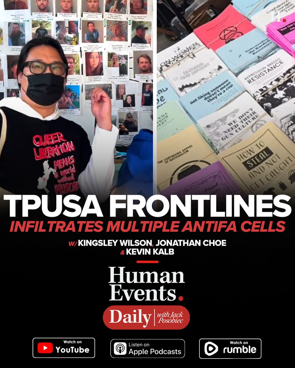 humaneventslive's tweet image. TPUSA Frontlines Infiltrates Multiple Antifa Cells

Podcast: podcasts.apple.com/us/podcast/hum…
Rumble: rumble.com/v70n6m6-human-…