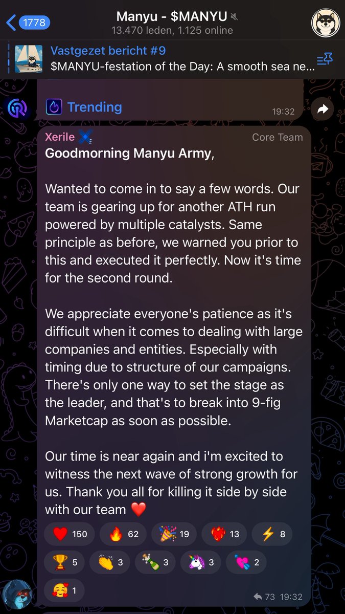 As far as i know team $MANYU not only made their words come true but everytime they made it happen they made it happen even bigger.

9 figs.

YOU DONT HOLD ENOUGH ANON 🗣️