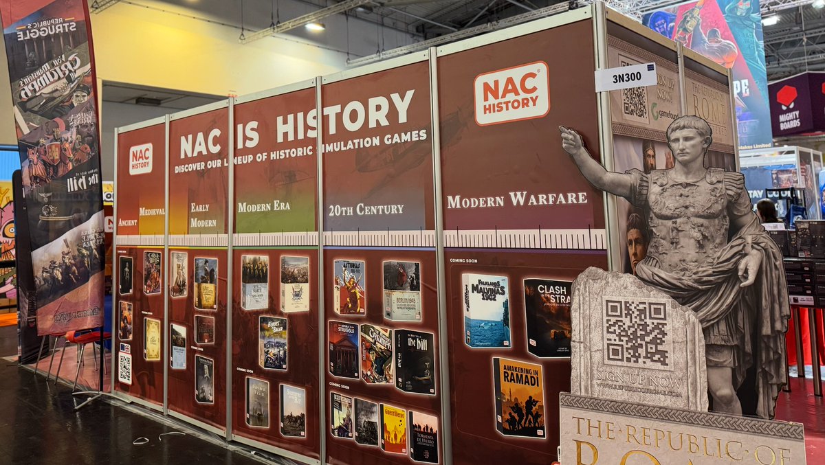 NACWargames's tweet photo. ¡Ya está todo listo para empezar en Essen Spiel 2025! ¡Si estáis por aquí estos días pasaos a saludarnos al stand N300 del pabellón 3 y ver nuestras novedades! https://t.co/gvYBLhnvKJ