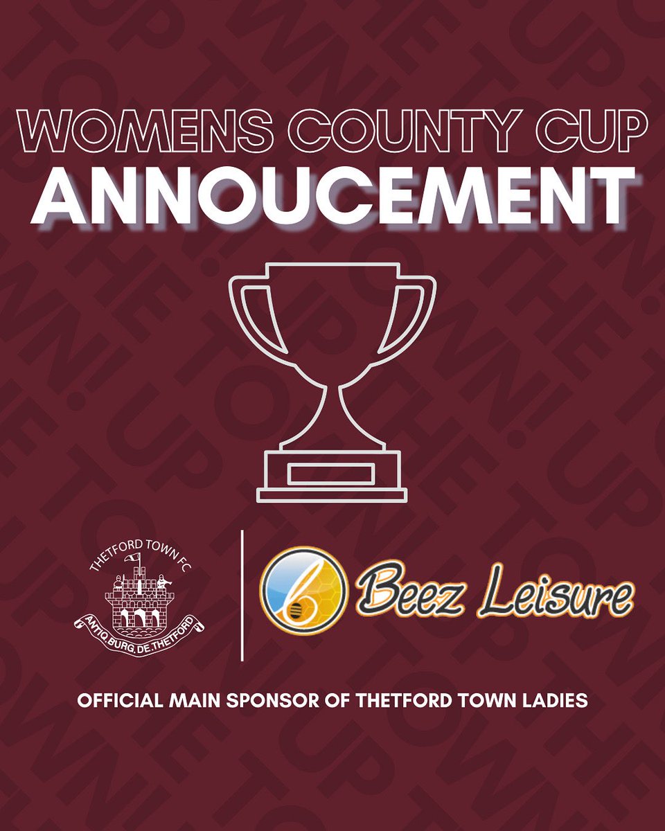 ❗️The Harrods Sports Women’s Cup ❗️

We’re at home vs Shrublands FC Ladies in the Norfolk County Cup! 💪⚽️

🗓️ Sun 16 Nov | ⏰ 1pm KO
📍 Lomax Spiral Systems Stadium

Be there to cheer the ladies on as they push to go further this season! 💜💙 

<a href="/BeezLeisure/">Beez Leisure</a>