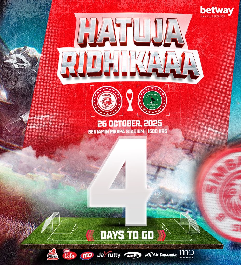 Siku 4️⃣ kuelekea mchezo wetu ambao kuingia uwanjani sio bure. #NguvuMoja